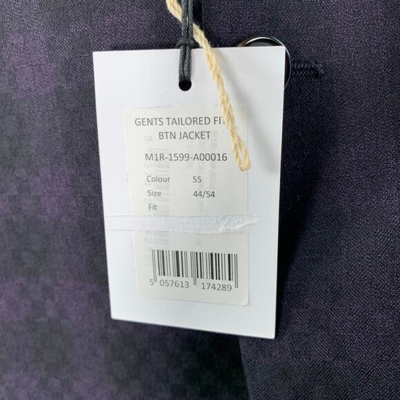 PAUL SMITH Size 44 Soho Purple Black Plaid Wool Notch Lapel Sport Coat - Picture 7 of 11